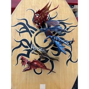 Dragon Figure Winged Medieval Fantasy Beast Kid Galaxy Lot Of 2